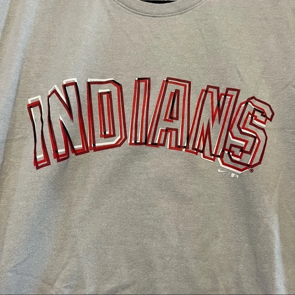 Nike MLB Gray & Red Cleveland Indians Shirt